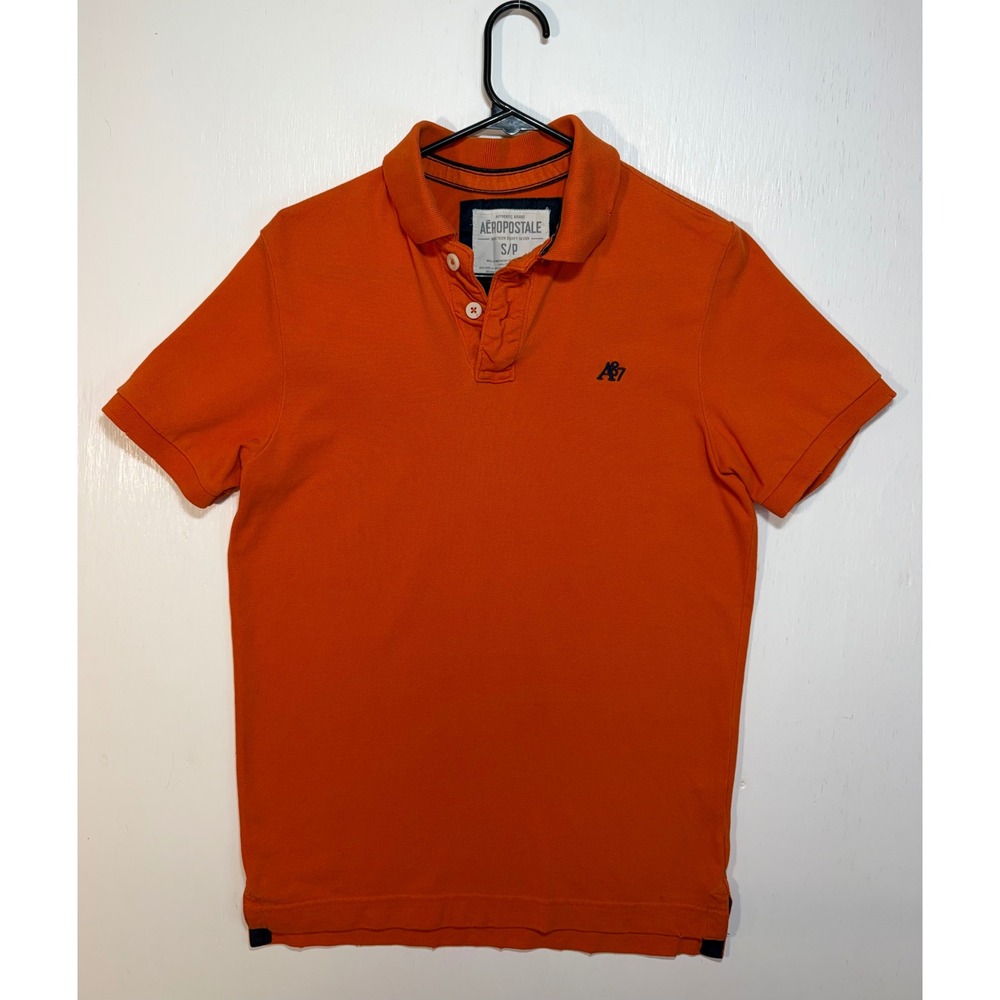 Aeropostale Short Sleeve A87 100% Cotton Vintage Wash Y2K Preppy Polo Shirt